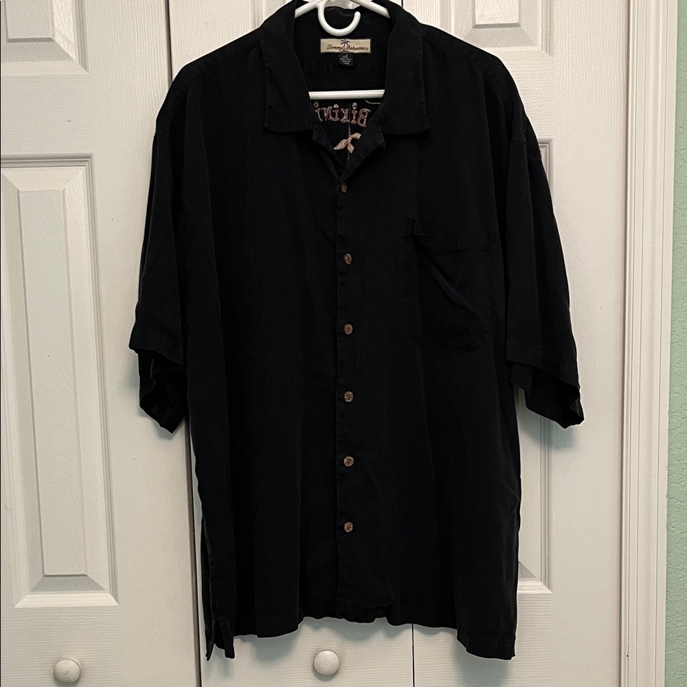 Tommy Bahama Black Graphic Martini Men's Shirt XXL - Picture 4 of 4